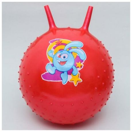 Смешарики Мяч прыгун смешарики "Крош" с рожками d=45 см, 350 гр, цвет микс
