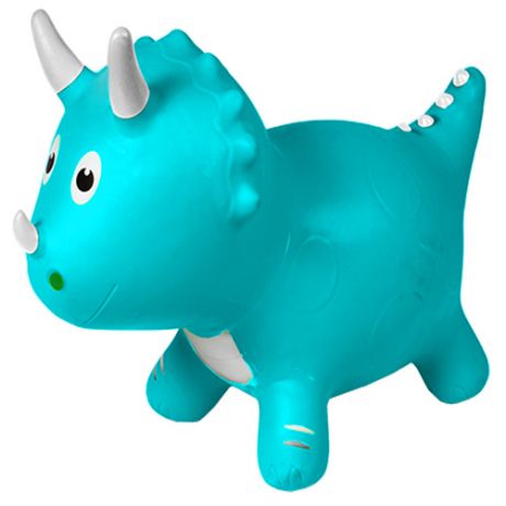 Резиновая игрушка прыгун для малышей Динозавр с рожками звуковой модуль детская надувная игрушка резиновое надувное животное