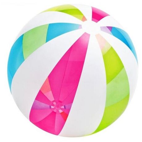 Мяч Intex C59066, 107 см, розовый/зеленый/белый