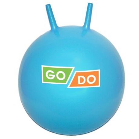 Мяч-прыгун с ушками. Диаметр 45 см. Цвет: голубой: 3-D45-Г