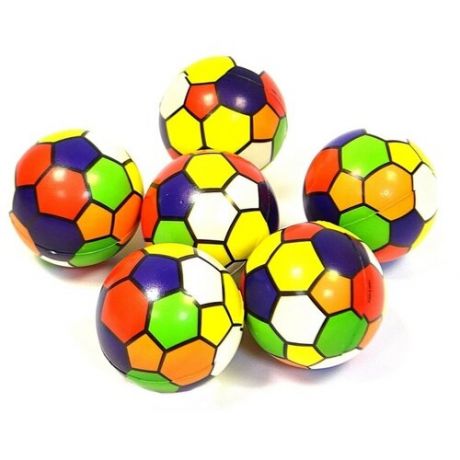 Мячики детские, набор мячей из 6 штук