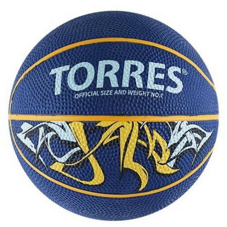 Мяч TORRES Jam, 12 см, синий/желтый