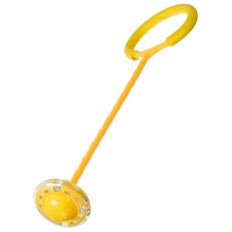 Нейроскакалка на одну ногу со светящимся LED- роликом (желтая).