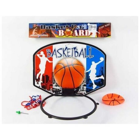 Баскетбольное кольцо с мячом, с навесной панелью