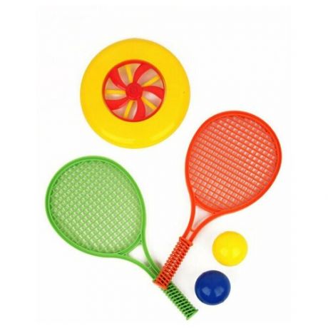 Игровой набор теннис с летающей тарелкой "Привет, лето"