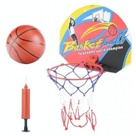 Набор для игры в баскетбол Oubaoloon мяч, насос, щит, корзина, в пакете (LT-3002E1)