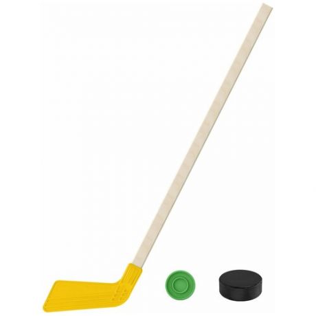 Набор зимний: Клюшка хоккейная синяя 80 см.+шайба + Шайба хоккейная 75 мм Задира-плюс