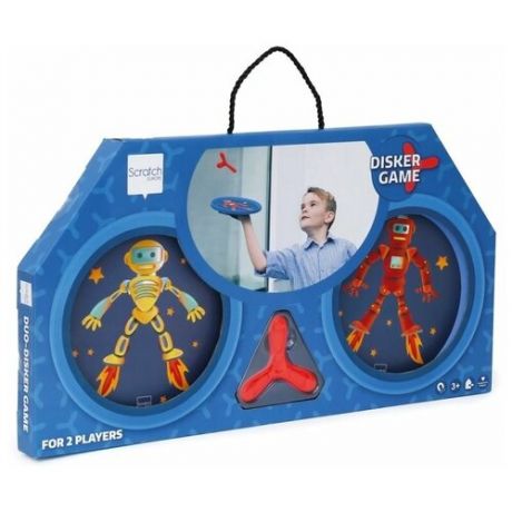 Магнитный ручной диск, Роботы, ИнтерХит (игрушка для подвижных игр, 6182150)
