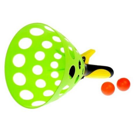 Market-Space Игра «Стреляй-поймай», большая, 1 конус, 2 шарика, микс