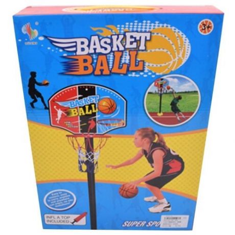 Набор для игры в баскетбол Наша Игрушка напольный, стойка высота 115 см, щит, мяч, насос (AT-304)