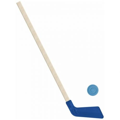 Набор: Клюшка хоккейная синяя 80 см.+шайба Винтер