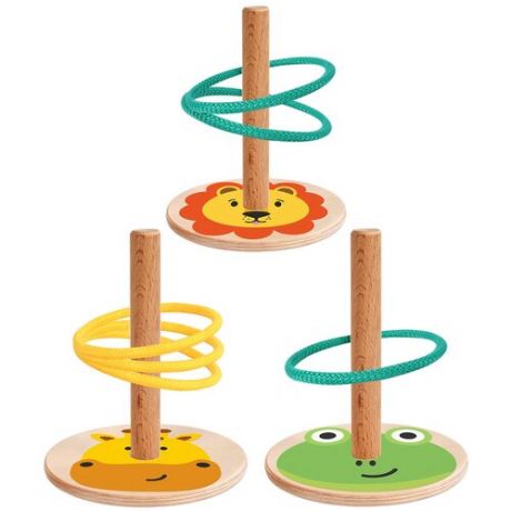 Игрушка кольцеброс детский деревянный Мега Тойс Игры с мячом / развивающие игры для детей / уличные игры для детей / игра для двоих / игра для пары / подвижные игры для детей