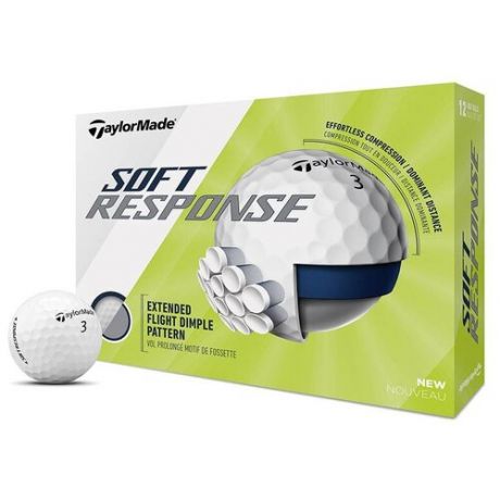 Мячи для гольфа TaylorMade Soft Response 3 шт. M7178301 белый