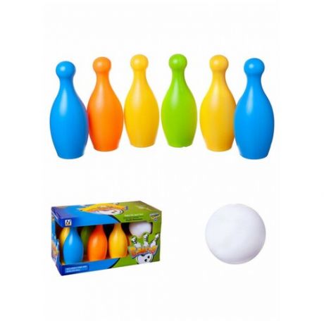 Игровой набор Junfa Боулинг с 6 кеглями и шаром в коробке, JUNfa