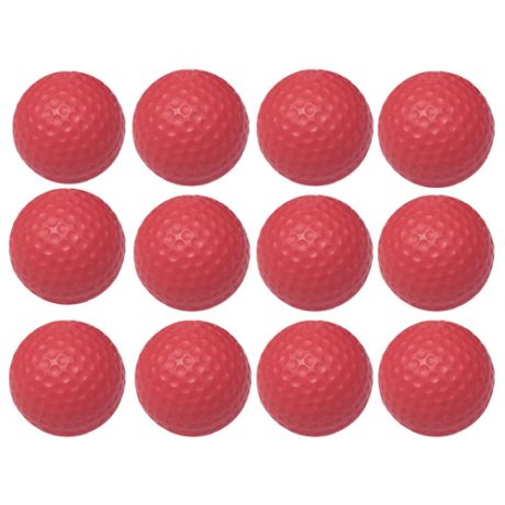 Набор мягких мячей для гольфа из полипропилена (12 шт.), красный