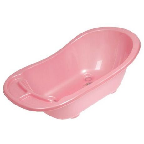 Детская ванночка со сливом, с аппликацией, цвет розовый, фиолетовый