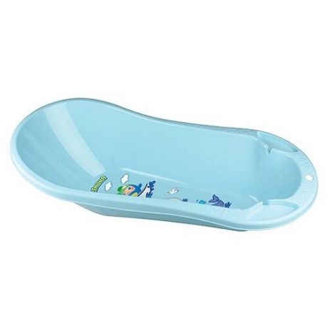 Ванна детская с клапаном для слива воды и аппликац. цв. ассорти 4313004 (пластик)