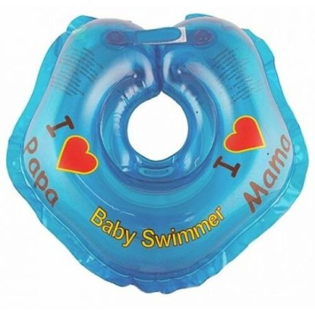 Круг на шею Baby Swimmer 0m+ (3-12 кг) Я люблю голубой