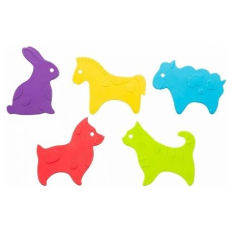 Набор мини-ковриков для ванной Roxy-Kids Animals RBM-010-CG разноцветный