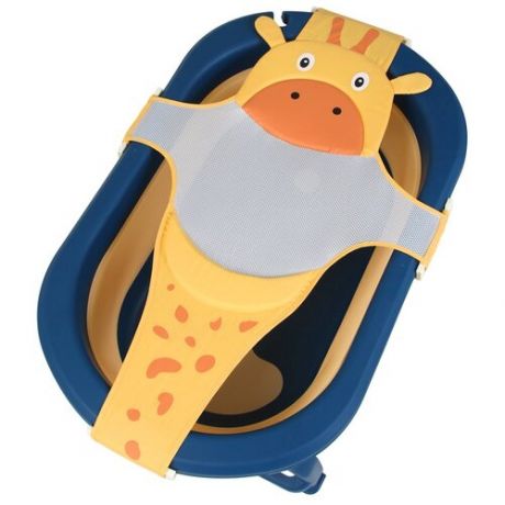Гамак LaLa-Kids для купания новорожденных с мягким подголовником Жираф