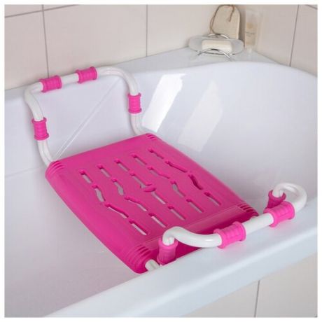 Nika Сиденье для ванны раздвижное, цвет розовый