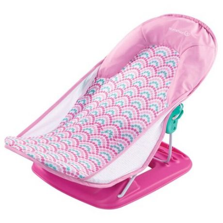 Лежак для купания Deluxe Baby Bather Розовый/Волны