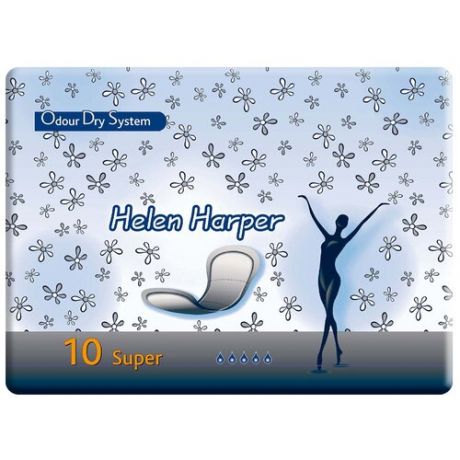 Helen Harper Послеродовые и урологические прокладки Odour Dry System Large Super белый 10 шт.