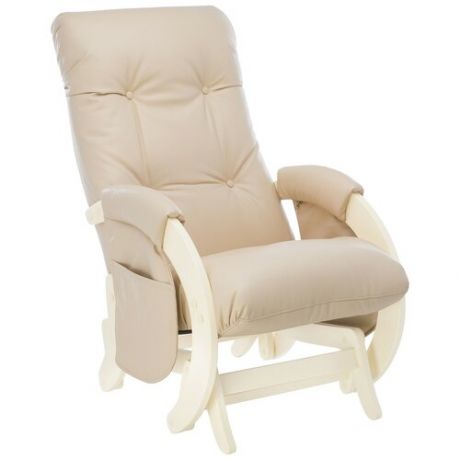 Кресло для мамы Milli Smile (с карманами), искусственная кожа, дуб шампань/polaris beige