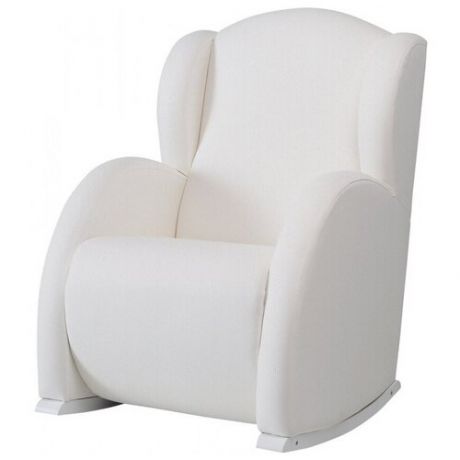 Кресло для мамы Micuna Wing/Flor (искусственная кожа), white/grey