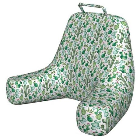 Кресло подушка для чтения Ambesonne "Кактус акварелью", 64x50 см