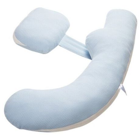 Подушка для кормящих и беременных (Голубой/белый)