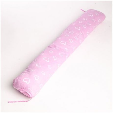 Подушка для беременных Vensalio I-170 "Флирт сердечки", розовая, 170х35
