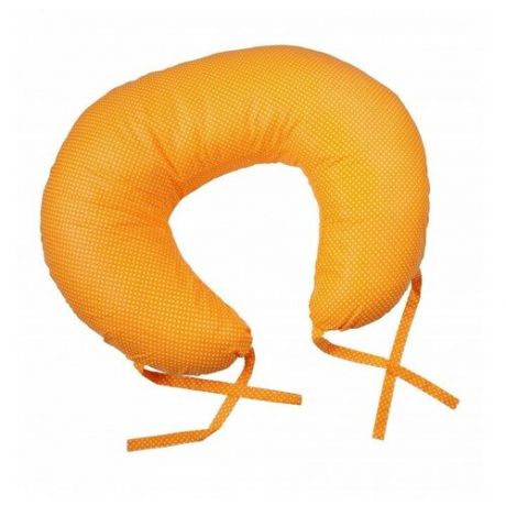 Подушка бумеранг для кормления Горошек 2 в 1 Оранжевый