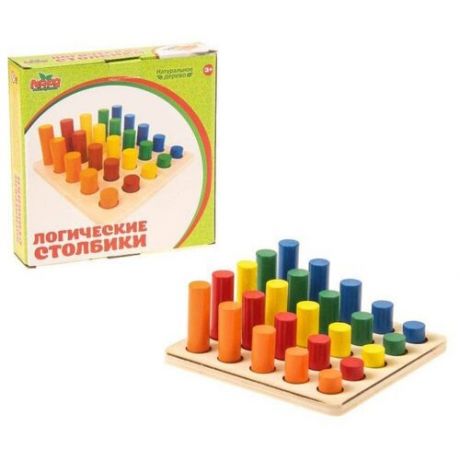 Развивающая игра Лесная мастерская "Столбики логические", 25 цветных фигур (452132)
