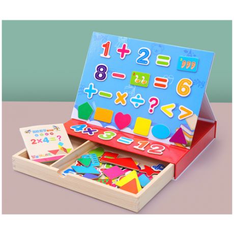 Магнитная доска "Математика" Развивающая игрушка для малыша MOONDOG интеллектуальное развитие ребенка Пазлы