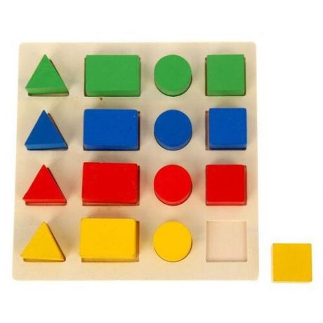 Развивающая игра Лесная мастерская "Изучаем цвета и фигуры", 16 объемных фигур (465208)