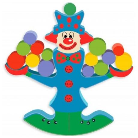 Деревянная игрушка весы Клоун