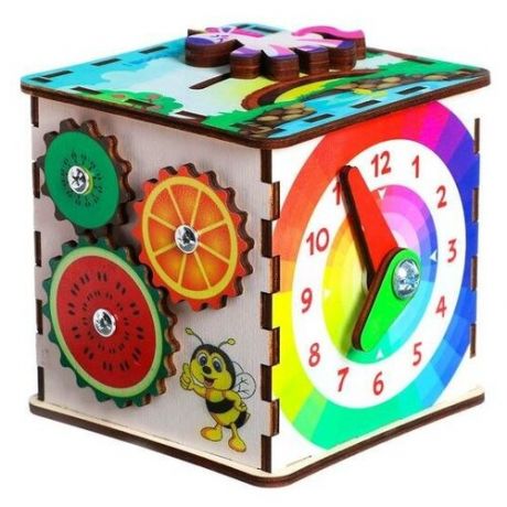 IWOODPLAY Бизикубик для детей «Развивающий куб»