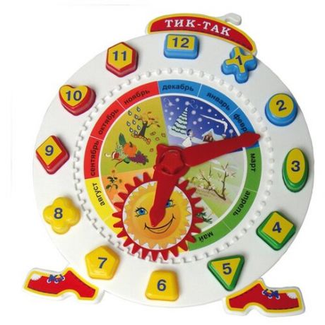 Развивающая игра СТРОМ «Тик-Так» часы с 12 логическими фигурами