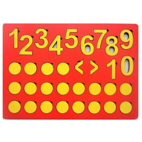 Набор цифр SmileDecor Кружки и цифры (красный) А012