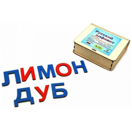 Набор букв SmileDecor Русский алфавит А013 синий/красный
