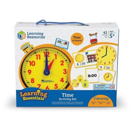 Обучающий набор Learning Resources Учимся определять время LER3220 желтый/белый