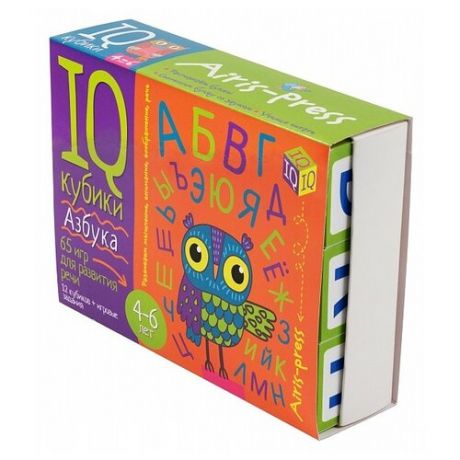 Обучающий набор Айрис-Пресс Умные кубики. Азбука. 65 игр для развития речи. 4-6 лет разноцветный