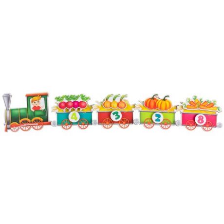Обучающий набор Сибирские игрушки "Поезд с овощами" 30101 разноцветный