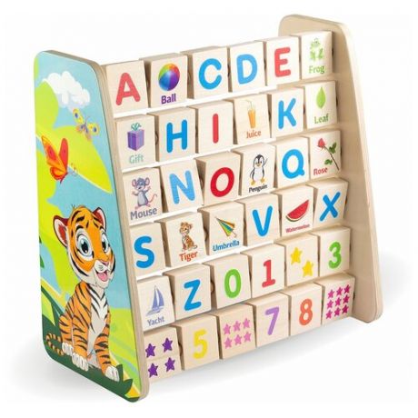 Развивающая игрушка / Английский алфавит Тигго / Игровой набор / Настольные игры для детей / Счеты / Ulanik