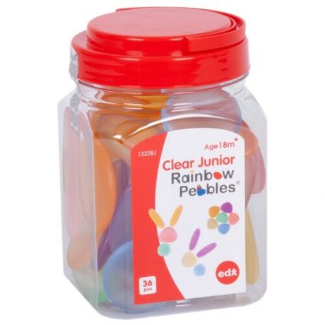 Обучающий набор Edx Education Transparent Junior Rainbow Pebbles 13228J
