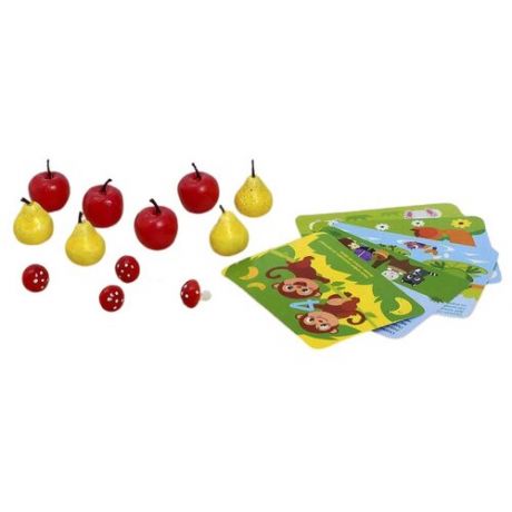 Счетный материал IQ-ZABIAKA Весёлые задачки: грибы, яблоки, груши 3868655 красный/желтый