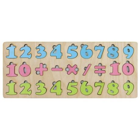 Сортер деревянные цифры Арбо, арифметические знаки