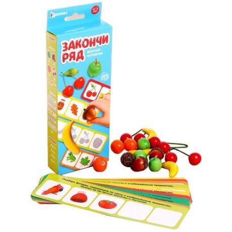 Развивающая игра IQ-ZABIAKA Вкусная корзинка 5132202 зеленый/красный/желтый
