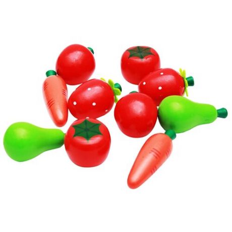 Счетный материал Рыжий кот Овощи и фрукты ИД-7006 красный/зеленый/оранжевый